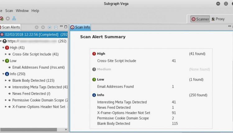 scan websites for potential vulnerabilities using vega kali linux.kaliboys 750x430 - معرفی بهترین اسکنرهای آسیب پذیری