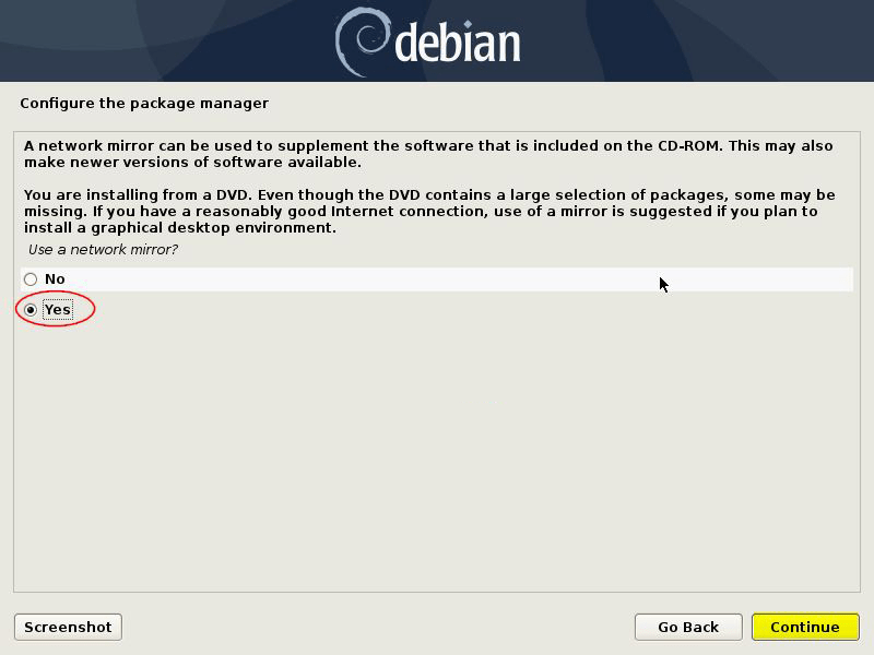 Network Mirror Debian10 Package Manager - آموزش کامل نصب سیستم عامل debian