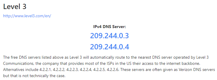 دور زدن تحریم ها با Level3 DNS