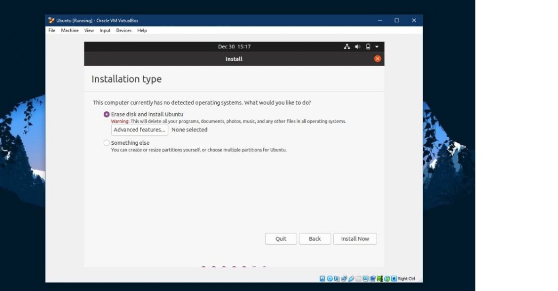 Install Now Ubuntu VirtualBox scaled - نحوه نصب لینوکس در ویندوز با ماشین مجازی