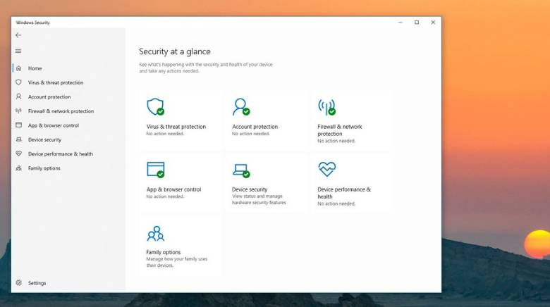 Windows Security در ویندوز 10