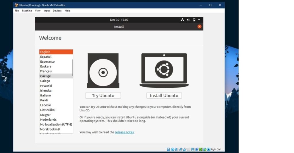 install Ubuntu virtualbox 1024x533 1 - نحوه نصب لینوکس در ویندوز با ماشین مجازی