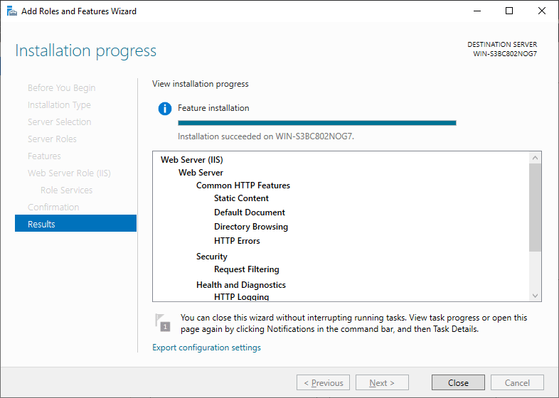 نصب و راه اندازی IIS در ویندوز سرور 2019 از طریق Server Manger