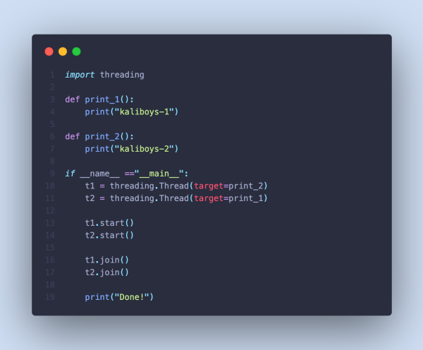 Multithreading در پایتون - کالی بویز